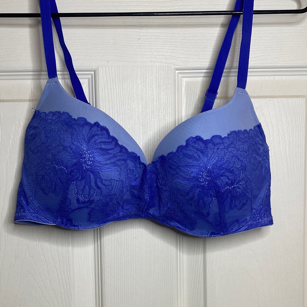 Adore Me Vibrant Blue Lace Bra